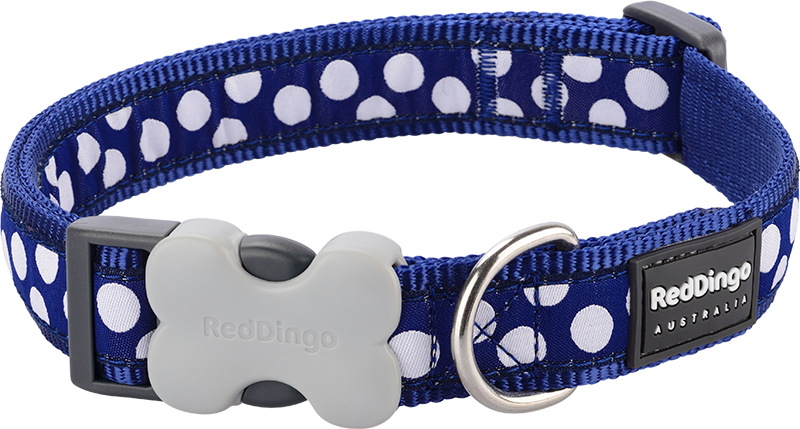 RD Collar White Spots on Navy-M 20mmx31-47cm