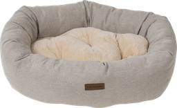 AB HOME&AWAY Oval Basket with Plush Cushion Beige-S 80x62x20cm