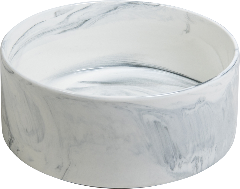 [AB65002] AB Keramische Voerbak Gemarmerd wit-1800ml 