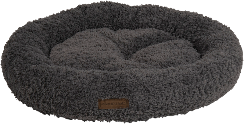 [AB12022] AB CURL PLUSH Ronde Mand Grijs-XS 48x48x6cm