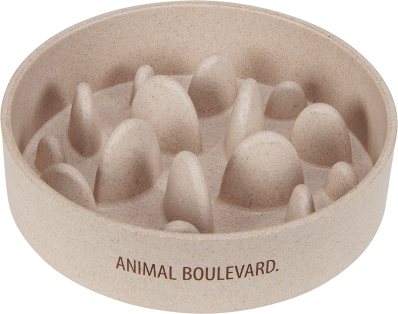 AB  Bamboe Slow Feeder Crème-17cm 