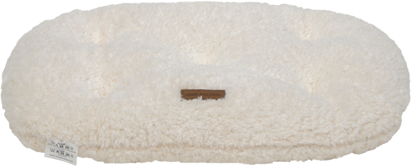 AB CURL PLUSH Coussin ovale Blanc-XXL 120x75x10cm
