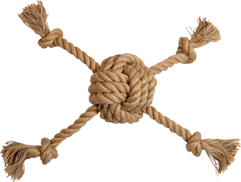 [AB50235] AB Balle en Corde avec 4 Noeuds Naturelle-265-275g 30cm