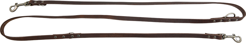 [AB30125] AB COUNTRY LEATHER Freihändige Leine  Braun-12mmx200cm