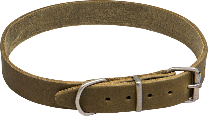 [AB30148] AB COUNTRY LEATHER Collier Olive-22mmx40-51cm