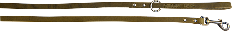 [AB30167] AB COUNTRY LEATHER Laisse longue Olive-16mmx180cm