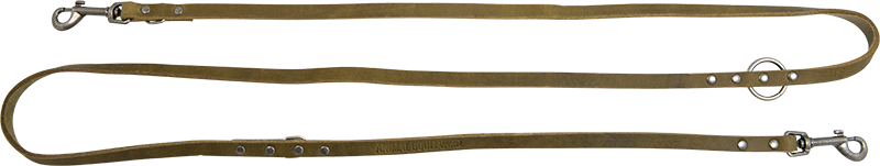 AB COUNTRY LEATHER Laisse mains libres HD Olive-20mmx200cm