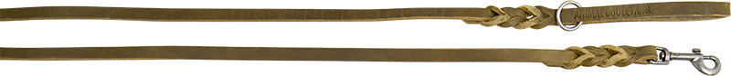 AB COUNTRY LEATHER Lange Leine geflochten Olive-12mmx180cm