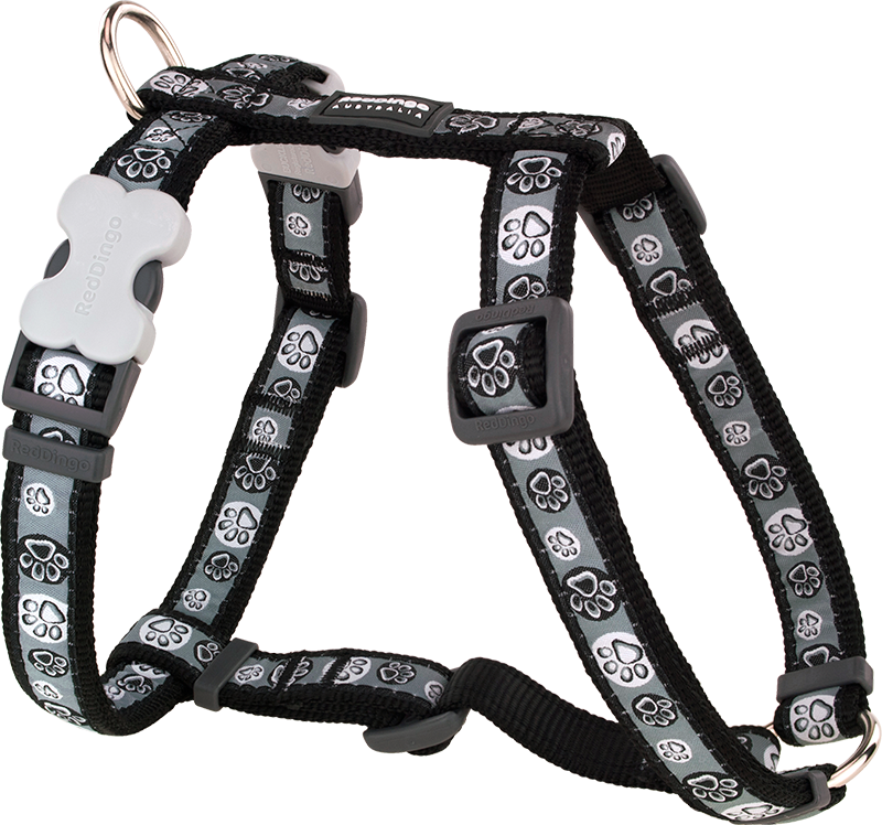 [DH-PI-BB-25] RD Harnais Paw Impressions Noir-L