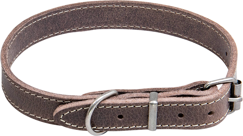 [AB30501] AB WAXED LEATHER Collier Brun-18mmx30-41cm
