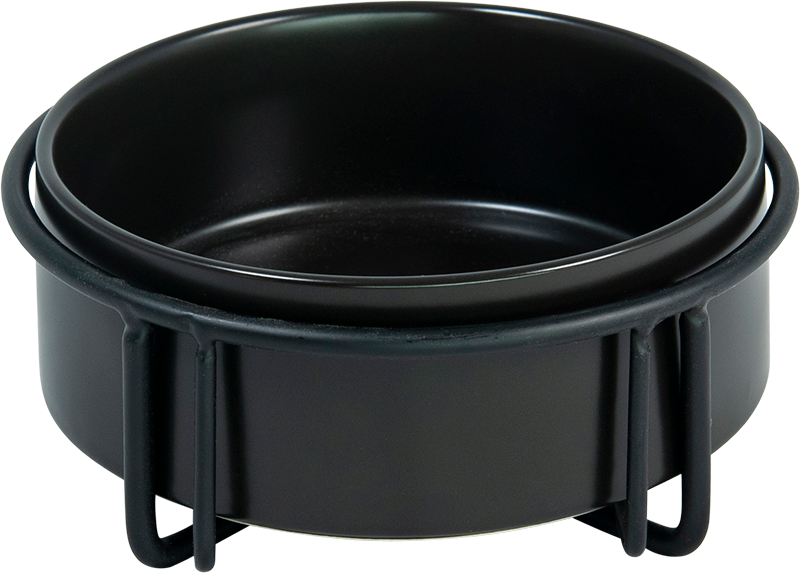 [AB65021] AB Keramische Voerbak met metalen Standaard Zwart-850ml