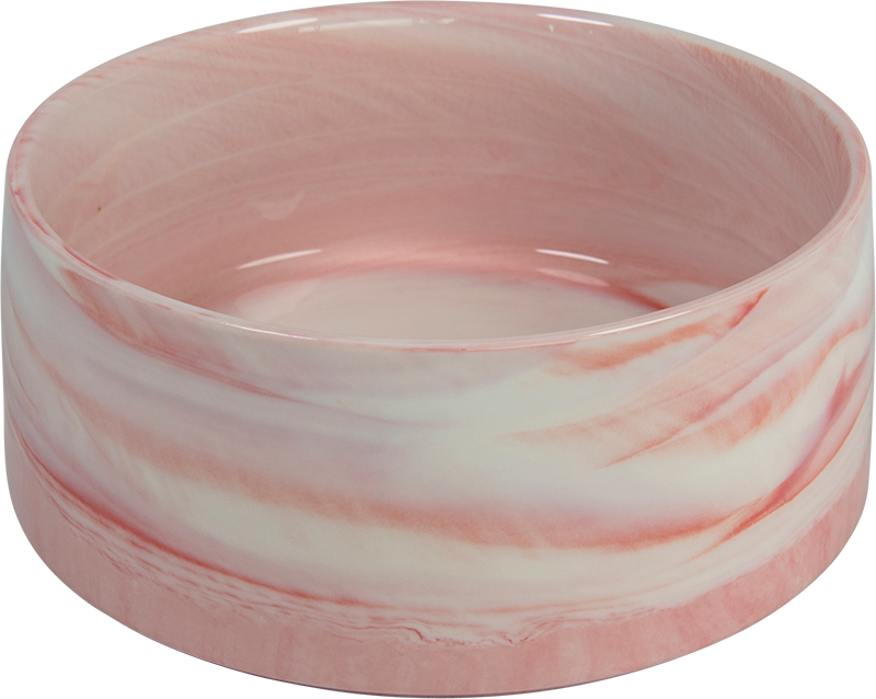 [AB65036] AB Keramische Voerbak Gemarmerd roze-850ml