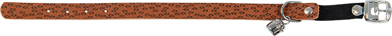 [AB30623] AB WAXED LEATHER FISH Katzenhalsband Cognac-14mmx23-26cm