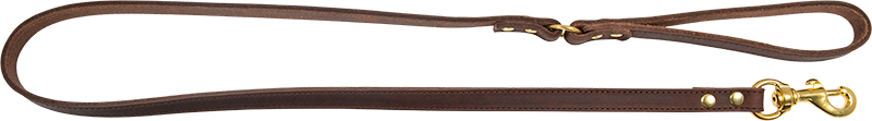 AB POSH LEATHER Leash Brown-16mmx120cm