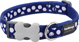 [DC-S5-DB-12] RD Halsband White Spots on Marine-XS 12mmx20-32cm