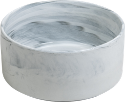 [AB65001] AB Keramische Voerbak Gemarmerd wit-850ml 