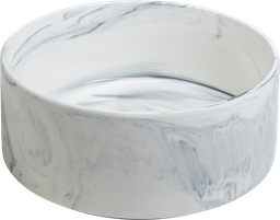[AB65002] AB Keramische Voerbak Gemarmerd wit-1800ml 