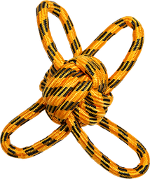 [AB50204] AB Rope Ball with 4 Loops Yellow/Black-290-300g 31cm