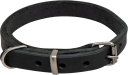 [AB30006] AB COUNTRY LEATHER Halsband Zwart-12mmx24-32cm