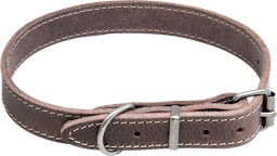 [AB30502] AB WAXED LEATHER Halsband Braun-18mmx34-46cm