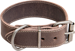 [AB30507] AB WAXED LEATHER Halsband Bruin-35mmx45-53cm