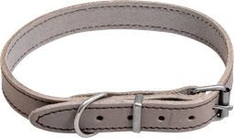 [AB30531] AB WAXED LEATHER Collier Gris-18mmx34-46cm