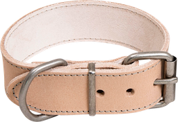 [AB30595] AB WAXED LEATHER Halsband Naturel-40mmx52-60cm
