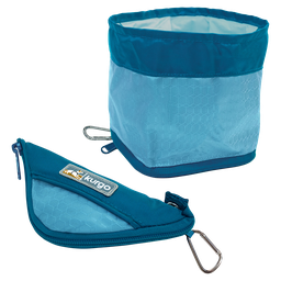[K01549] KURGO Zippy Bowl Opvoubaar drinkbakje Blauw-1,3L 18x8cm