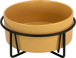 [AB65033] AB Gamelle en Céramique avec Support en Métal Beige-850ml