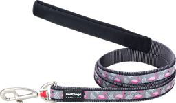 [L4-FM-GY-15] RD Laisse Flamingo Gris-S 15mmx1,2m