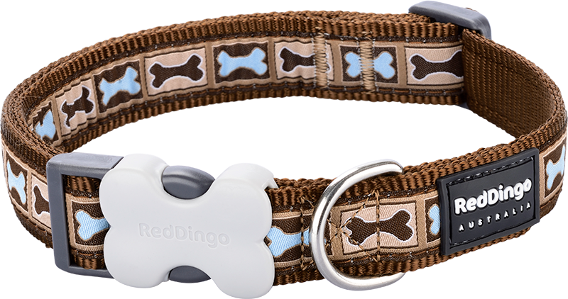 [DC-BY-BR-15] RD Halsband Bone Yard Bruin-S 15mmx24-36cm