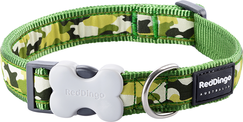 [DC-CF-GR-20] RD Collar Camouflage Green-M 20mmx31-47cm