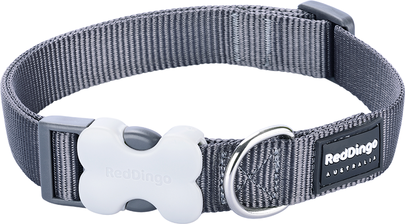 [DC-ZZ-GY-20] RD Halsband Grijs-M 20mmx31-47cm