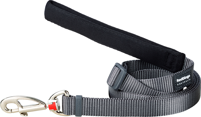 [L6-ZZ-GY-20] RD Laisse Gris-M 20mmx1,8m