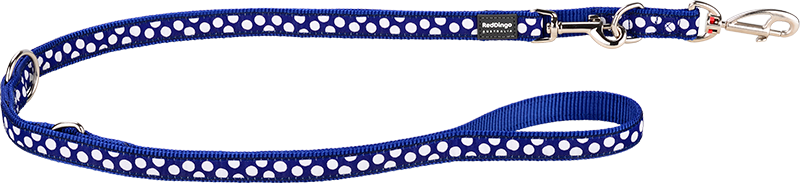 RD Multi Leash White Spots on Navy-M 20mmx2,0m