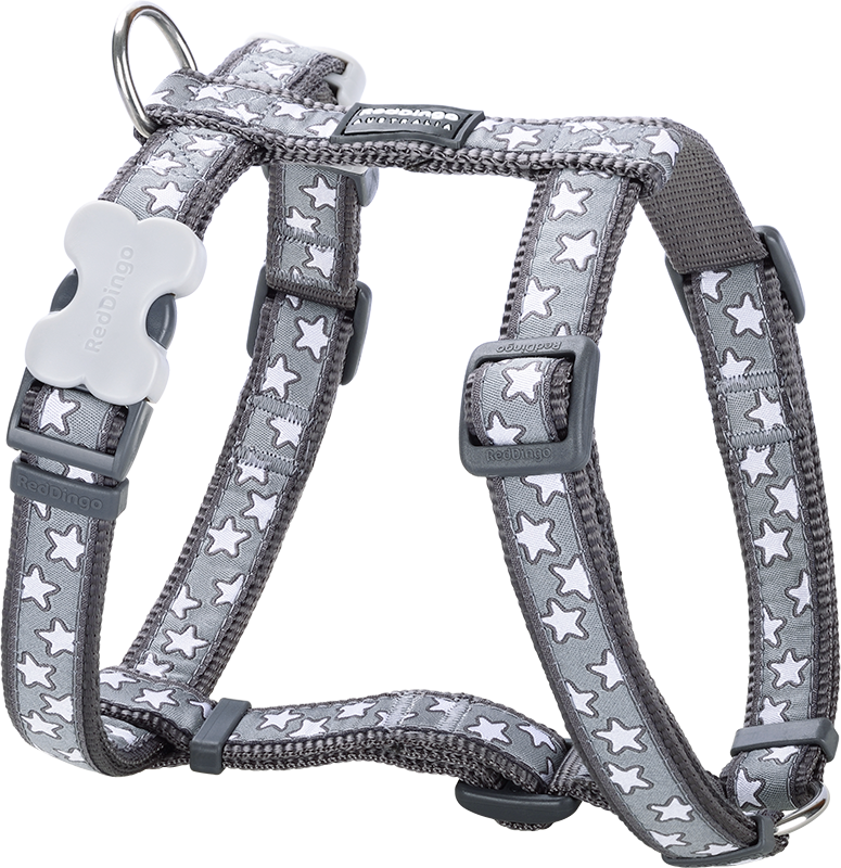RD Harness Stars White on Cool Grey-XS 