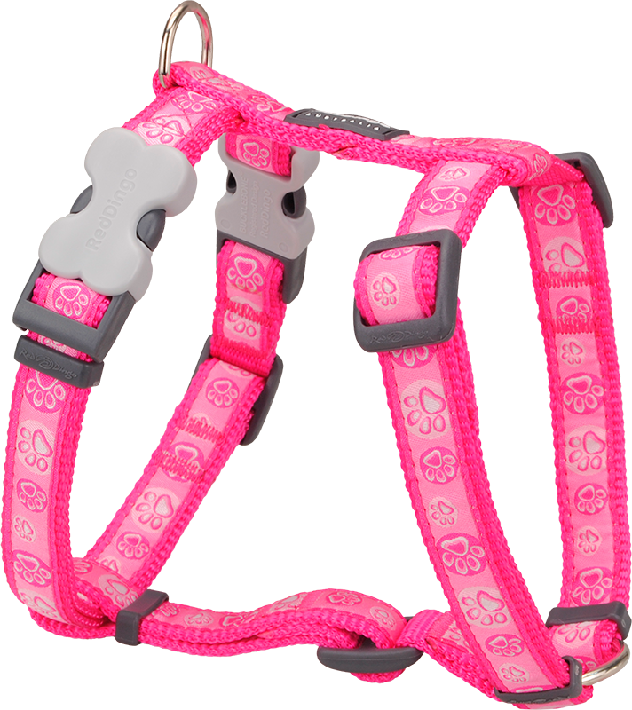 [DH-PI-HP-15] RD Geschirr Paw Impressions Rosa-S 