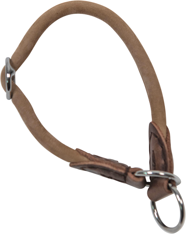 [AB31129] AB NUBUCK LEATHER Martingale-Halsband mit Stopp Beige-10mmx50cm