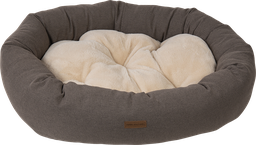 AB HOME&AWAY Ovale Korb mit Küssen Braun-XS 60x46x18cm