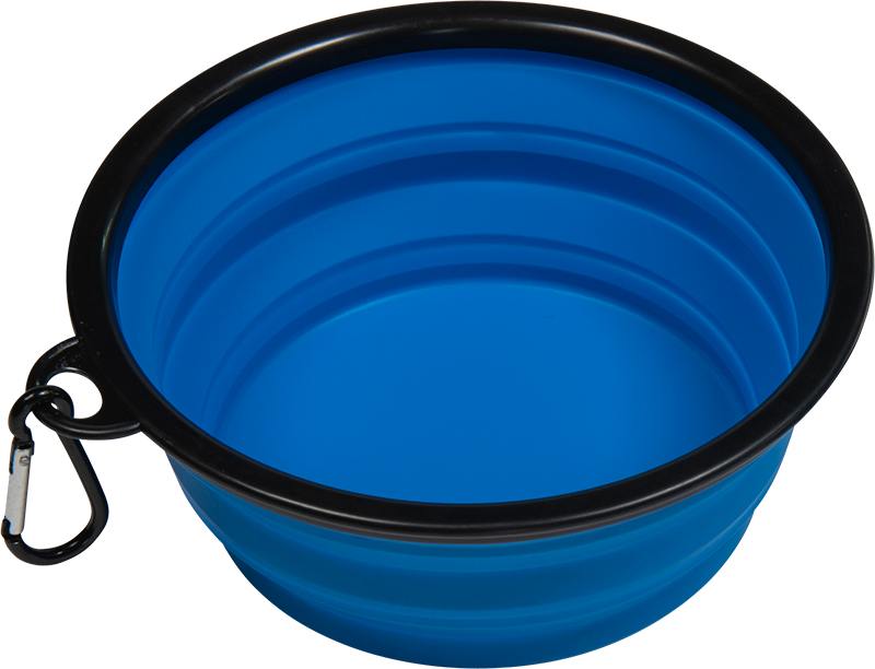 AB SILICONE Gamelle de Voyage Pliable Bleu-1000ml Ø17,5x7,5cm