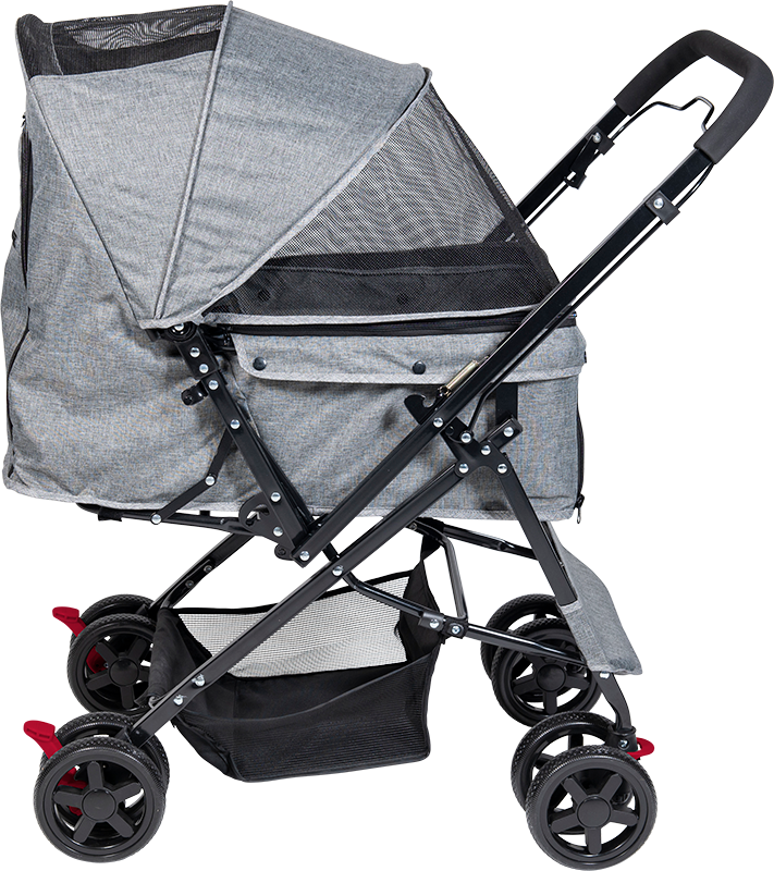 AB TRAVEL Poussette pour Chiens Gris-S 77x52x95cm