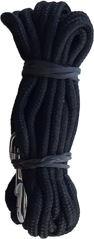 [AB45250] AB TRAVEL Aanleglijn Nylon Zwart-6mmx5m