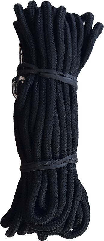 AB TRAVEL Aanleglijn Nylon Zwart-6mmx10m