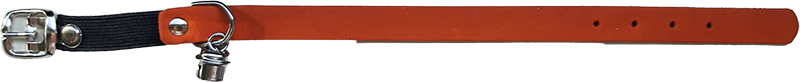 [AB30231] AB COUNTRY LEATHER Kattenhalsband Oranje-14mmx30cm