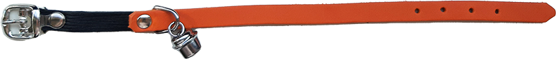 AB COUNTRY LEATHER Collier de Chaton Orange-10mmx25cm