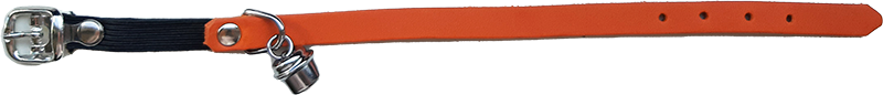 [AB30232] AB COUNTRY LEATHER Kittenhalsband Oranje-10mmx25cm