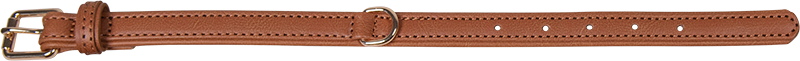 [AB31200] AB PROMENADE Collier en cuir Artificiel Cognac-20mmx30-40cm 