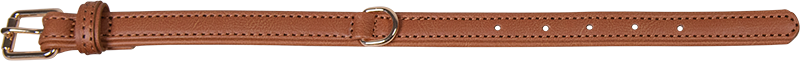 AB PROMENADE Halsband van Kunstleer Cognac-20mmx30-40cm 