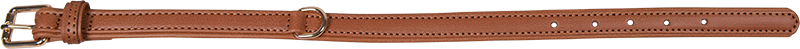 AB PROMENADE Collier en cuir Artificiel Cognac-20mmx40-50cm 