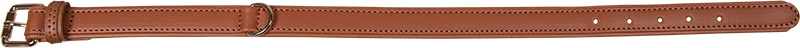 AB PROMENADE Halsband aus Kunstleder Cognac-20mmx50-60cm 